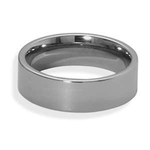  6.5mm flat tungsten carbide Ring Size 11. Jewelry