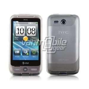   Clear Hard Rubber Skin Case Cover for HTC Freestyle 