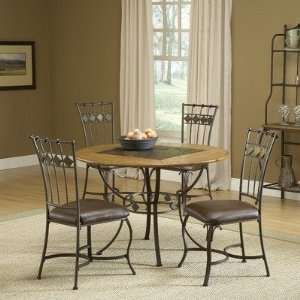   Furniture 4264DTBRDCS Lakeview Round Slate Accent Furniture & Decor