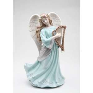  Fine Porcelain Figurine   Angel with Harp   Musical, Tune 