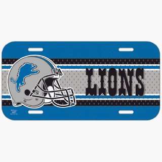   Lions 6 x 12 Styrene Plastic License Plate: Sports & Outdoors
