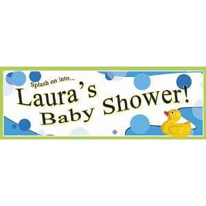  Bath Time Personalized Banner 18 Inch x 54 Inch All Weather 