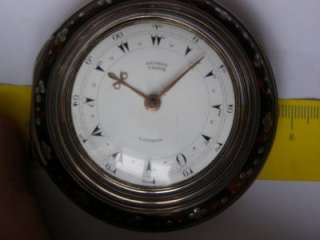 RRR Antique George Prior Verge Fusee triple silver case watch&fob 
