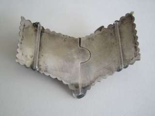 Antique Russian Silver Niello Belt Buckle  