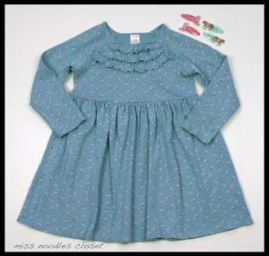 Girls GYMBOREE Park City Luxe Blue Ruffle Dress size 6 with 4 Hair 