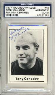 Tony Canadeo Signed 1977 Touchdown PSA/DNA  