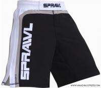 Sprawl Fusion MMA Shorts   Black/White (MMA)(Jiu Jitsu)  