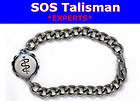 Gents SOS Talisman Bracelet,Stain​less Steel Snake+Staff