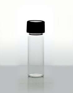 12 CLEAR GLASS VIALS 20X70 mm 4 DRAM WITH SCREW CAP  