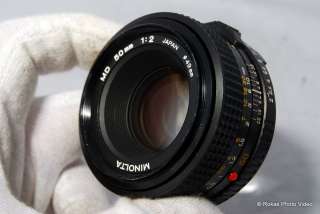 Minolta 50mm f2 lens MD manual focus X series 12  
