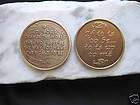 BE THE CHANGE THE WORLD GANDHI ALCOHOLICS ANONYMOUS MEDALLION METAL 
