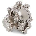 ALEXANDER MCQUEEN Swarovski crystal encrusted skull ring