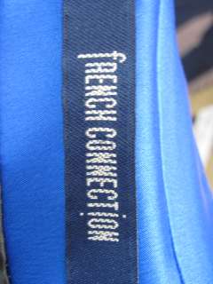 FRENCH CONNECTION Royal Blue Silk Blazer Jacket Sz L  