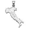 Anhänger Landkarte Italien in 925er Sterling Silber  