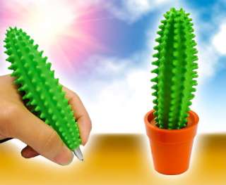 Funky Rubber Cactus in Pot Novelty Ball Point Pen/UK  