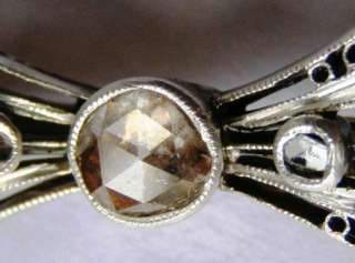 Rare antique 19th C Imperial Russian gold,silver&diamonds brooch in 