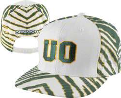 Oregon Ducks Dark Green Zubaz Primetime Adjustable Snapback Hat 