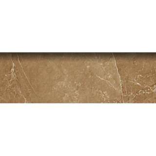 PORCELANOSA Romo Kali 3 In. X 8 In. Tobaco Ceramic Bullnose Trim Tile 