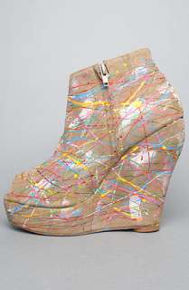 Jeffrey Campbell The Tick Paint Shoe in Taupe Multi  Karmaloop 