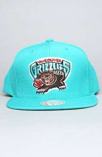 Mitchell & Ness The Vancouver Grizzlies HWC Logo Snapback Hat in Teal 