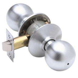 Schlage Orbit Satin Chrome Bed and Bath Knob F40 ORB 626 at The Home 