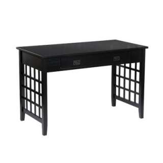   In. X 30.25 In. Lattice Black Computer Desk HO8882 at The Home Depot