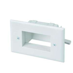   Tech Low Voltage Recessed White Cable Plate 5018 WH at The Home Depot