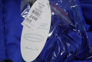 Alfred Angelo Cobalt Blue Bridesmaid Dress 7041S Sz 24W  