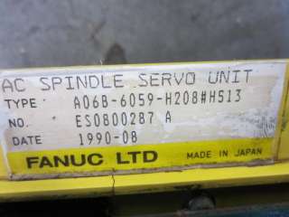   SPINDLE SERVO UNIT A06B 6059 H208 A06B6059H208 TAKAMAZ EX 20 CNC LATHE
