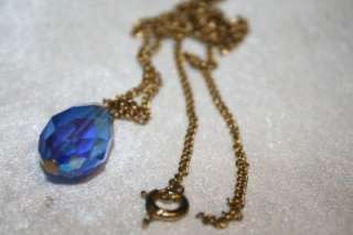 Australian Opal Necklace Sterling Silver Tri Gold Gemstone Sapphire 