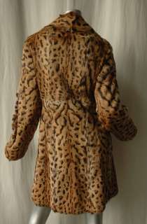 TORY BURCH Leopard Print RABBIT FUR Coat Jacket XS  