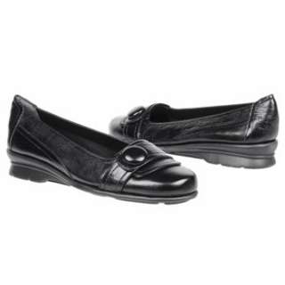 Womens Aerosoles Raspberry Black Leather Shoes 