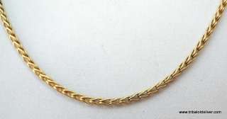 RARE! VINTAGE ANTIQUE SOLID 22K GOLD HANDMADE CHAIN NECKLACE RAJASTHAN 