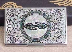 Mother of Pearl Business&Credit Card Case  Double Crane  