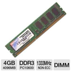 Patriot PSD34G13332 Signature 4GB PC10600 DDR3 Desktop Memory Upgrade 