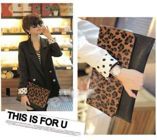   Leopard Clutch Shoulder Purse Handbag Evening Bag Envelope #704  