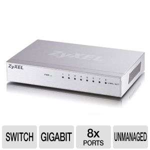 ZyXEL GS108B Desktop Gigabit Ethernet Switch   8x 10/100/1000 Mbps 
