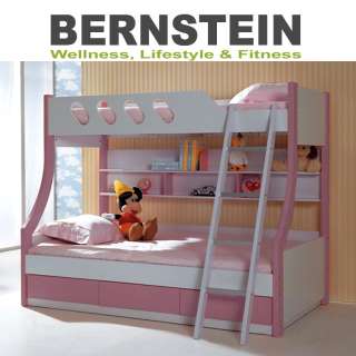 Kinderbett Bett HOCHBETT Winnie Neu Farbe orange, rosa oder blau 