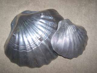 Bruce Fox 2 Clam Shell Dishes Large and Small  