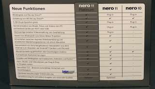 Nero 11 Platinum HD Blu ray Vollversion Box OVP NEU  