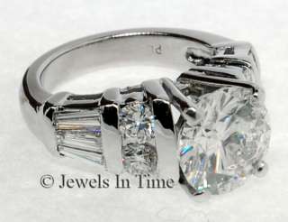 00 CT Platinum Ladies Diamond Ring Size: 4.75 GIA  