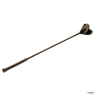 CROP   BLK RED LEATHER   OPEN HAND TIP   WHIP   SPANKER  