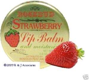From Rosebud Salve One Large Tin Strawberry Lip Balm  