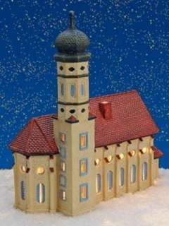 Lichthaus versch. Kirchen aus Porzellan von G.Wurm  