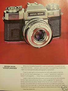 1967 Zeiss Ikon Voigtlander Camera Ad  