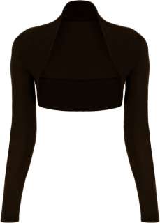 New Ladies Long Sleeve Shrug Womens Bolero Cardigan Top All Colours 