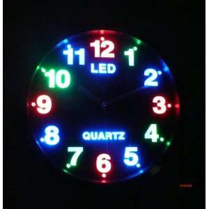 LED Uhr Wanduhr Leduhr mit Nachtbeleuchtung und  Elektronik