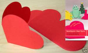 20 Karten Einladung Gutschein basteln * rotes Herz 12cm  