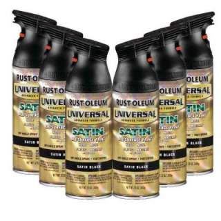   . Satin Black Universal Spray Paint (6 Pack) 182422 at The Home Depot