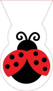 Fancy Ladybug Polka Dot Party Cupcake Wrappers & Shaped Picks x 12 